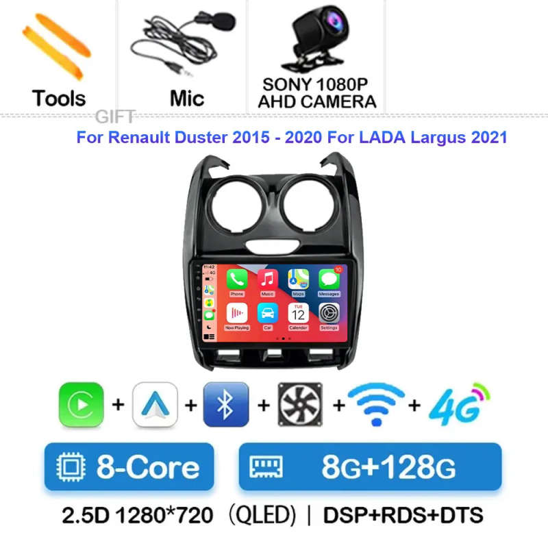 Android 14 Car Radio For Renault Duster 2014 2015 2016 2017 -2020 Navigation GPS Multimedia Playe...