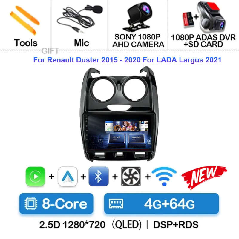 Android 14 Car Radio For Renault Duster 2014 2015 2016 2017 -2020 Navigation GPS Multimedia Playe...