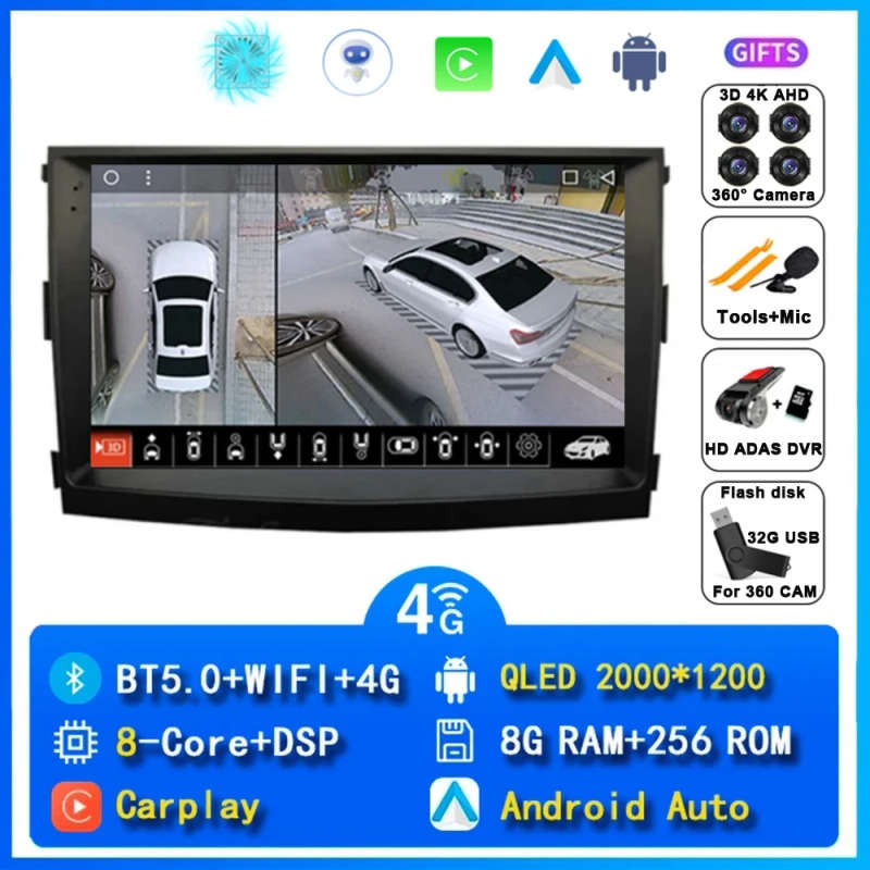 Android 14 Car Radio For SsangYong Tivolan Tivoli 2014-2017 Multimedia Bluetooth Player Navigatio...