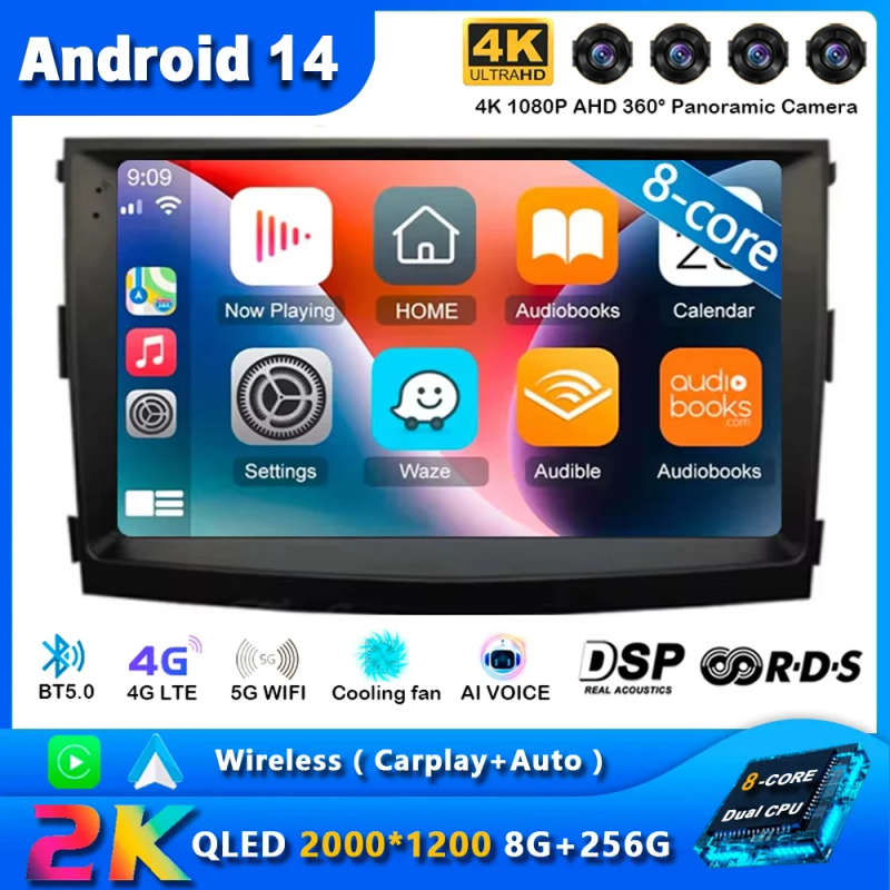 Android 14 Car Radio For SsangYong Tivolan Tivoli 2014-2017 Multimedia Bluetooth Player Navigatio...