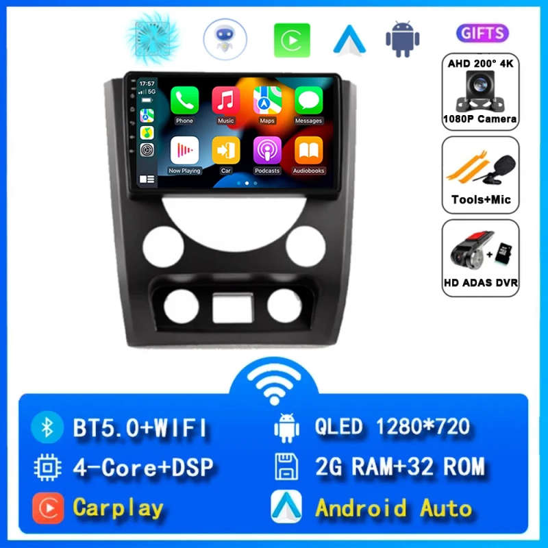 Android 14 Car Radio For Ssangyong Rexton 2002 - 2006 Auto Stereo Multimedia Player GPS Navigatio...