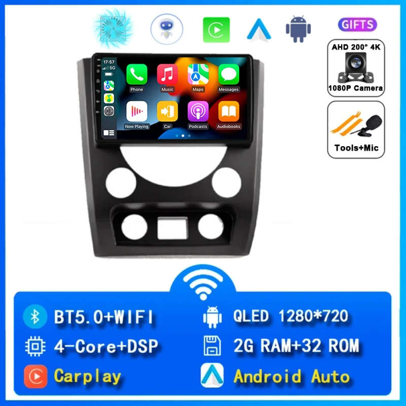 Android 14 Car Radio For Ssangyong Rexton 2002 - 2006 Auto Stereo Multimedia Player GPS Navigatio...