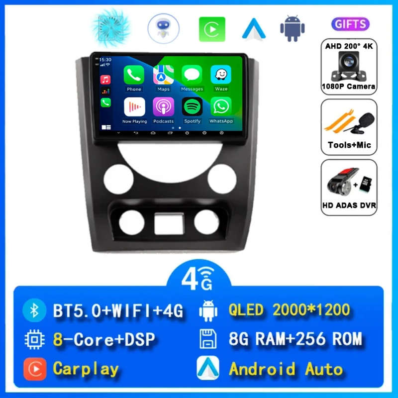 Android 14 Car Radio For Ssangyong Rexton 2002 - 2006 Auto Stereo Multimedia Player GPS Navigatio...