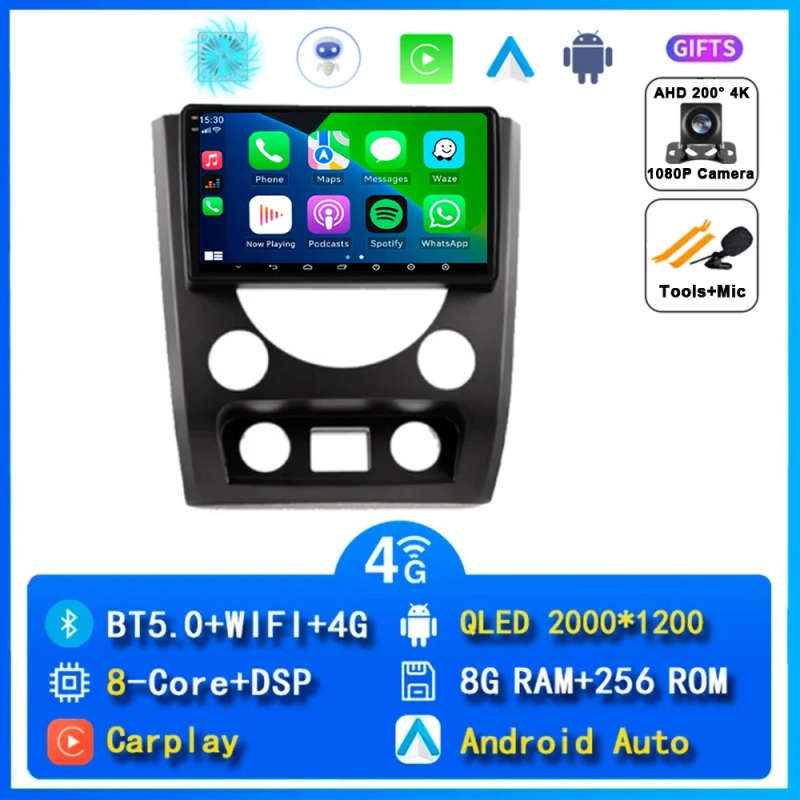 Android 14 Car Radio For Ssangyong Rexton 2002 - 2006 Auto Stereo Multimedia Player GPS Navigatio...