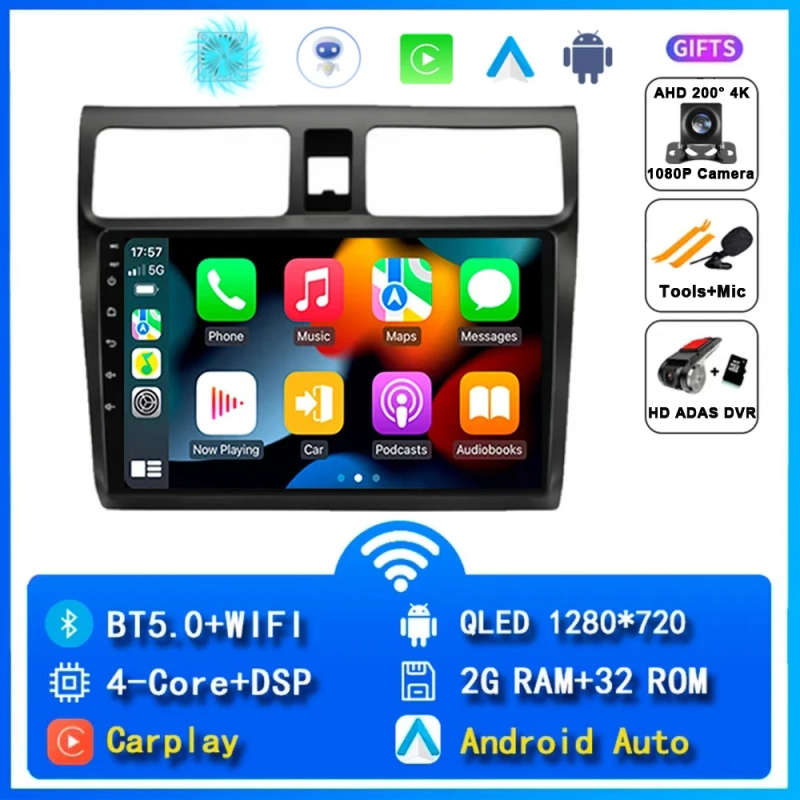 Android 14 Car Radio For Suzuki Swift 2003 2004 2005 2006 2007 - 2010 Navigation Multimedia Playe...