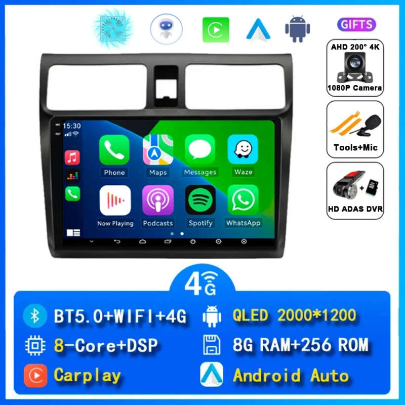 Android 14 Car Radio For Suzuki Swift 2003 2004 2005 2006 2007 - 2010 Navigation Multimedia Playe...