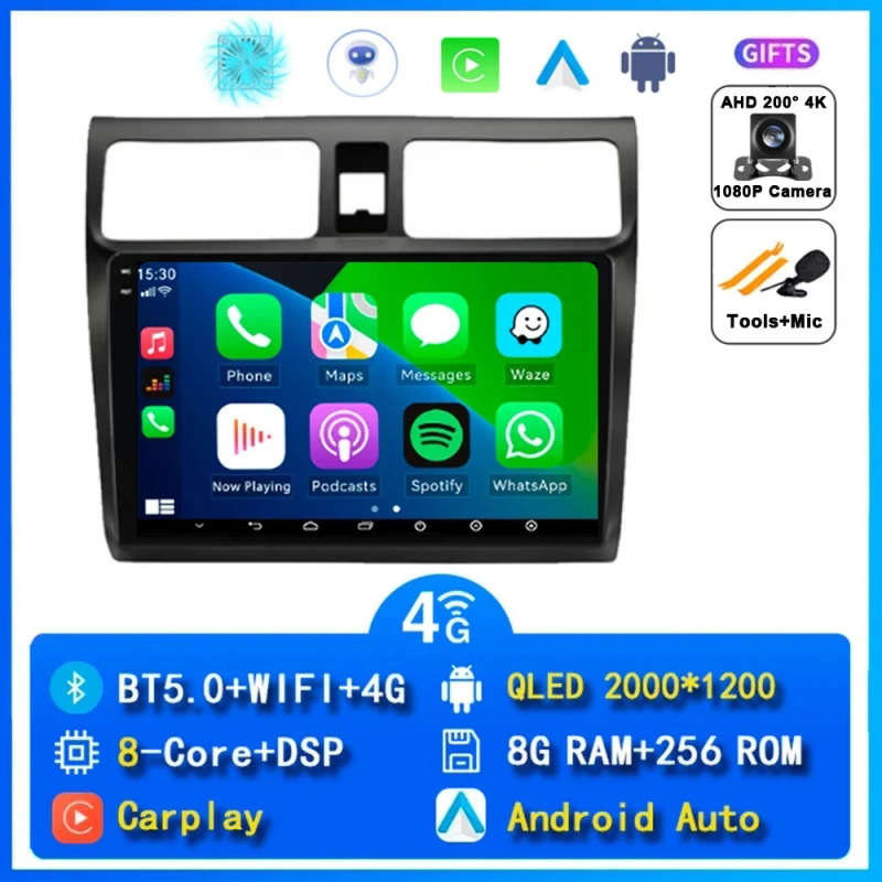 Android 14 Car Radio For Suzuki Swift 2003 2004 2005 2006 2007 - 2010 Navigation Multimedia Playe...