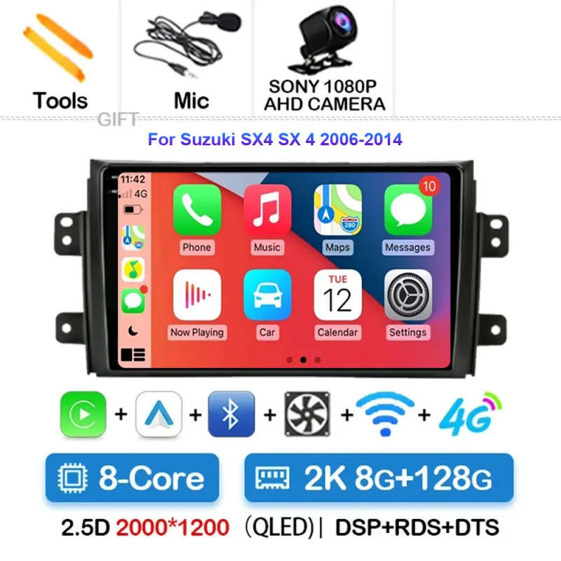 Android 14 Car Radio For Suzuki Swift 4 2011 - 2017 Wireless Carplay Auto Radio Multimedia Player...