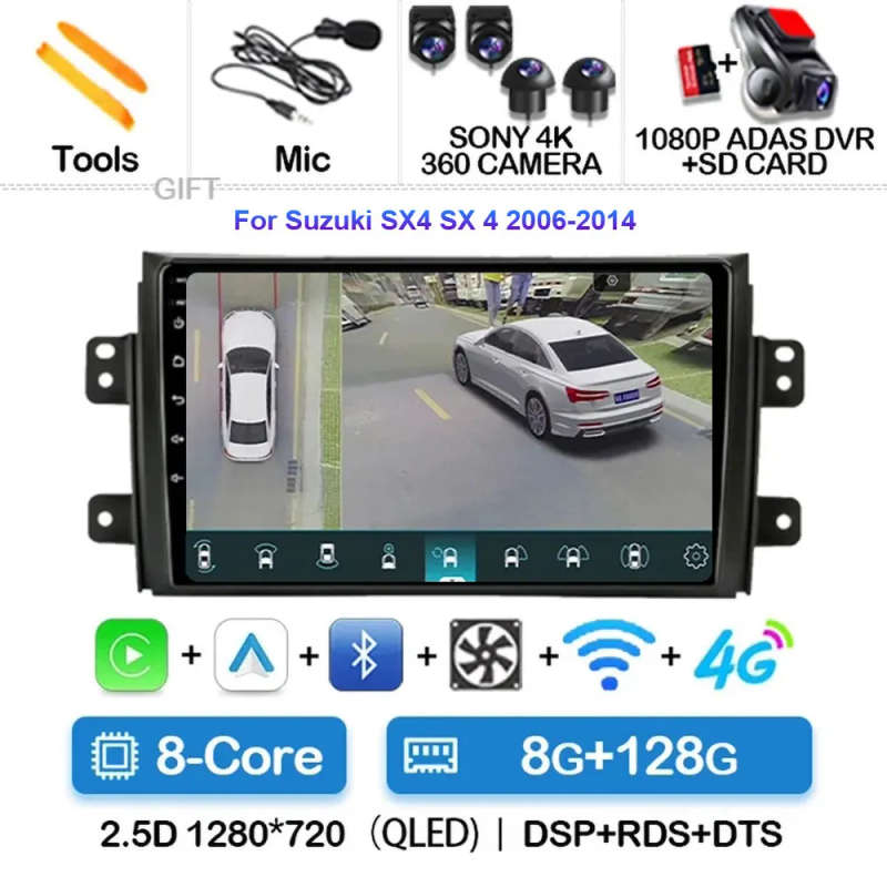 Android 14 Car Radio For Suzuki Swift 4 2011 - 2017 Wireless Carplay Auto Radio Multimedia Player...