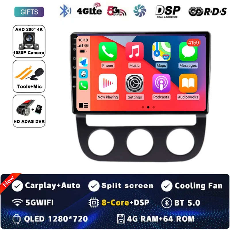 Android 14 Car Radio For Volkswagen Jetta 5 2005 2006 2007 - 2010 Navigation GPS Multimedia Playe...