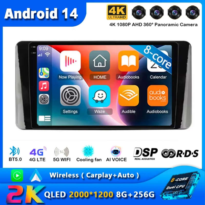 Android 14 Car Radio For Volkswagen Polo Mk6 VI 6 2020 2021 2022 Navigation Multimedia Player Ste...