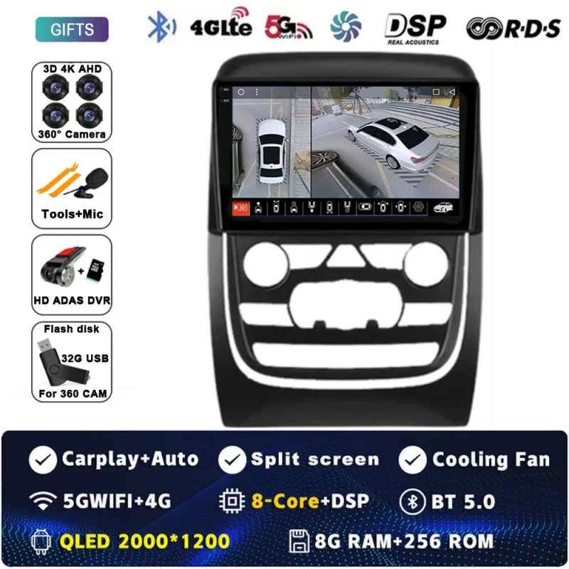 Android 14 Car Radio Multimedia Video Player For Dodge Durango 3 WD 2013 - 2020 Navigation GPS No...