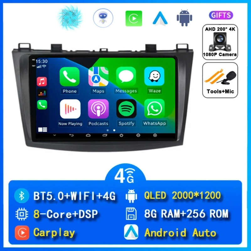 Android 14 Car Radio for Mazda 3 2004 2005 2006 2007 2008 - 2013 Navigation GPS Multimedia Player...
