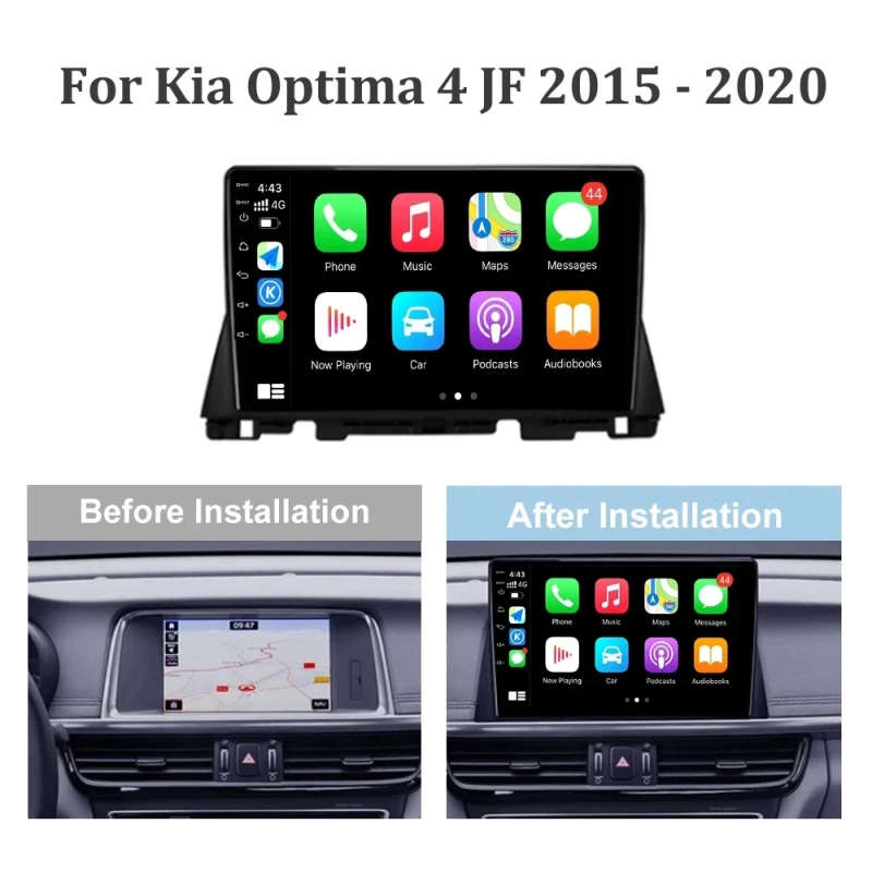 Android 14 Carplay Auto Car Radio For Kia Optima 4 JF 2015 - 2020 Navigation GPS Multimedia Playe...