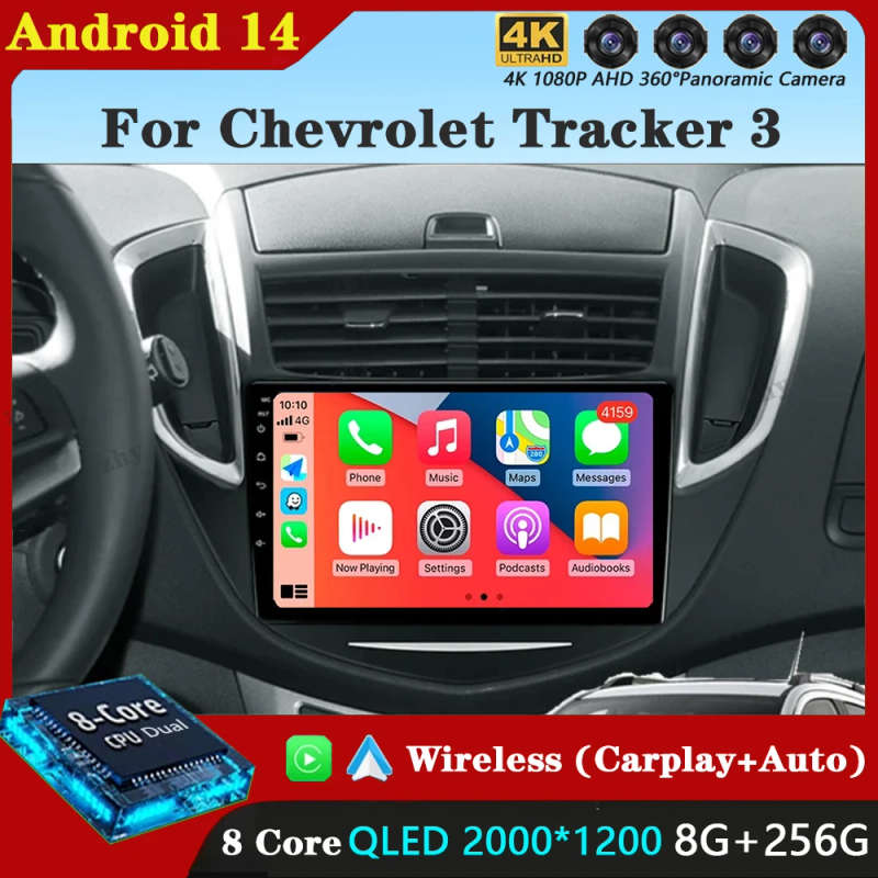 Android 14 Carplay Auto For Chevrolet Tracker 3 2013 - 2017 Car Radio Multimedia Video Player Nav...