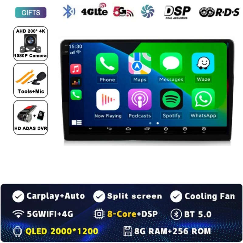Android 14 Carplay Auto For FIAT Panda 2003 - 2012 Car Radio Multimedia Video Player Navigation G...