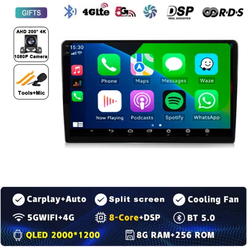 Android 14 Carplay Auto For FIAT Panda 2003 - 2012 Car Radio Multimedia Video Player Navigation G...