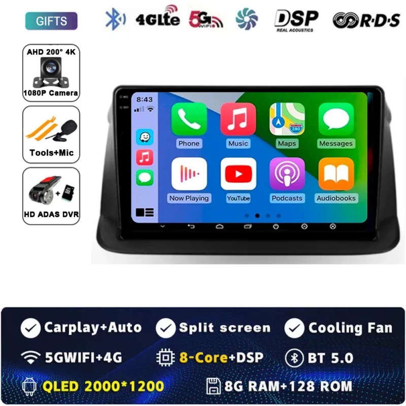 Android 14 Carplay Auto For Honda Stepwgn 3 2005 - 2008 Car Radio Multimedia Video Player Navigat...