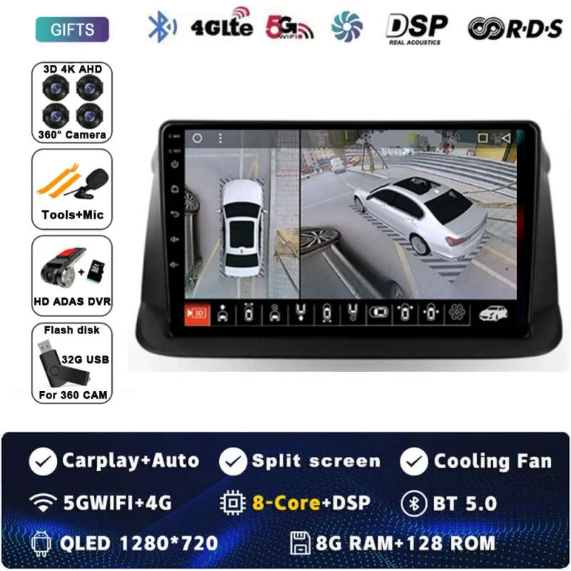 Android 14 Carplay Auto For Honda Stepwgn 3 2005 - 2008 Car Radio Multimedia Video Player Navigat...