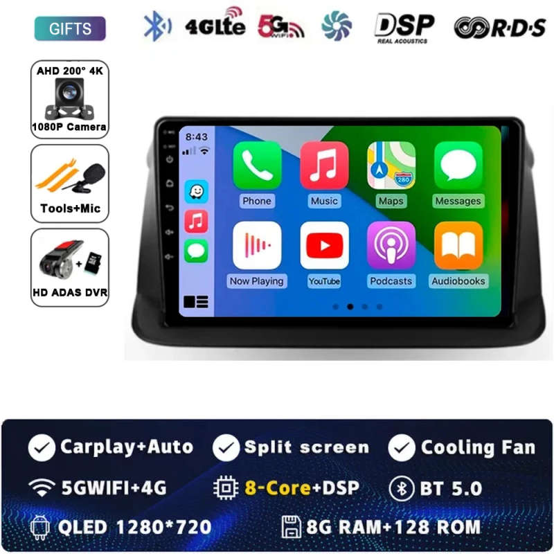 Android 14 Carplay Auto For Honda Stepwgn 3 2005 - 2008 Car Radio Multimedia Video Player Navigat...