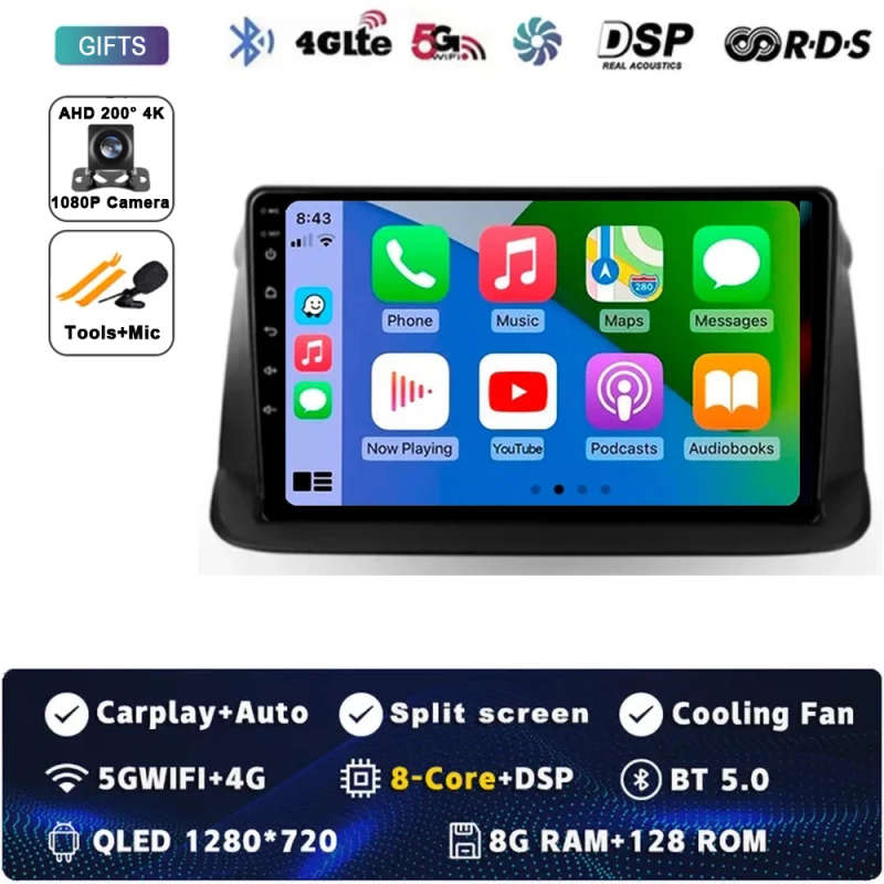 Android 14 Carplay Auto For Honda Stepwgn 3 2005 - 2008 Car Radio Multimedia Video Player Navigat...