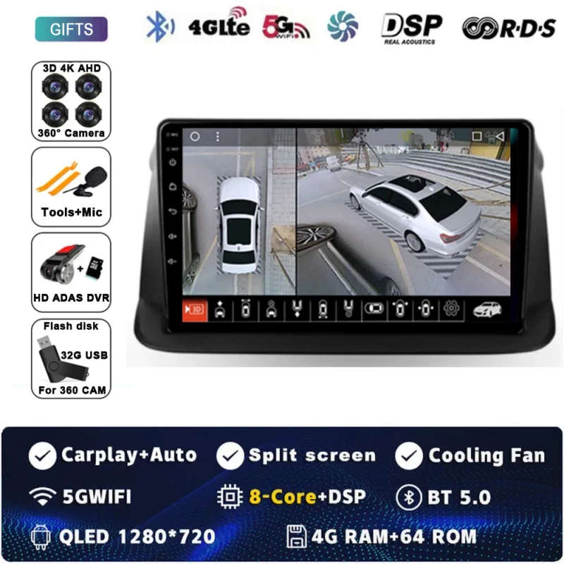 Android 14 Carplay Auto For Honda Stepwgn 3 2005 - 2008 Car Radio Multimedia Video Player Navigat...