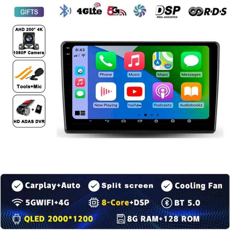 Android 14 Carplay Auto For Kia Ceed ED 2006 - 2012 Car Radio Multimedia Video Player Navigation ...