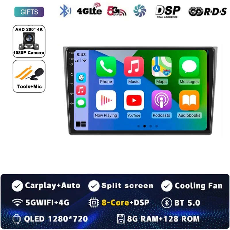 Android 14 Carplay Auto For Mazda CX-9 2007-2015 Car Radio Multimedia Video Player Navigation GPS...