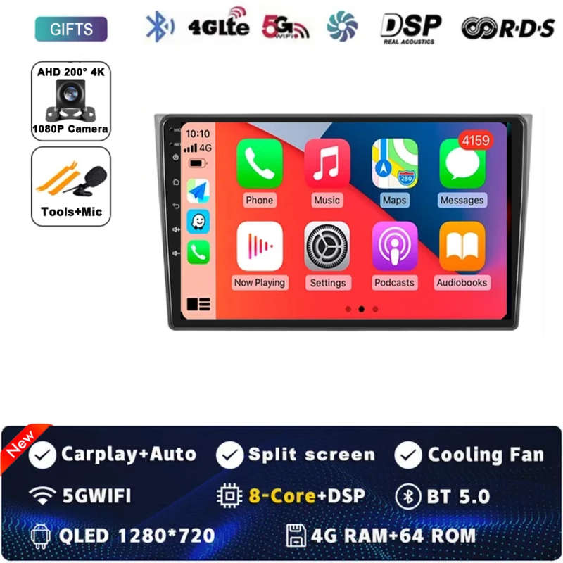 Android 14 Carplay Auto For Mazda CX-9 2007-2015 Car Radio Multimedia Video Player Navigation GPS...