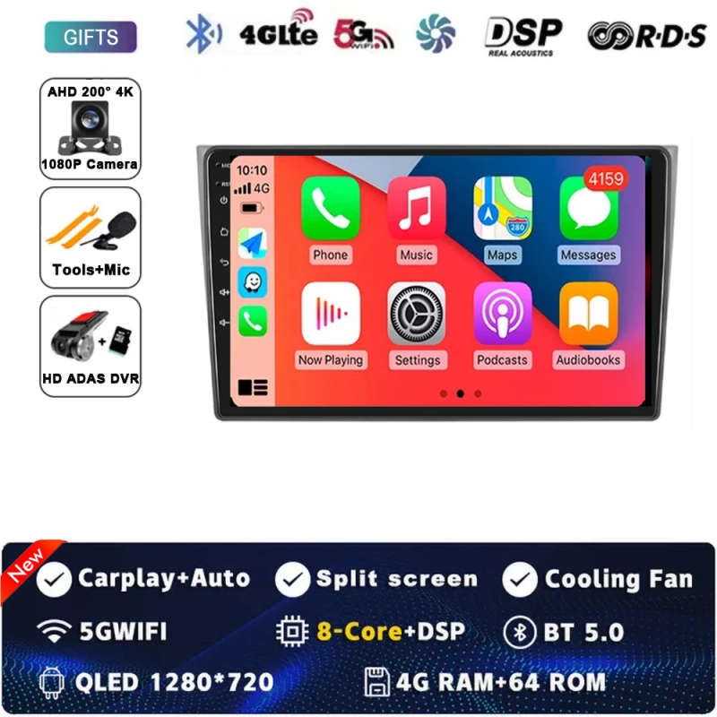 Android 14 Carplay Auto For Mazda CX-9 2007-2015 Car Radio Multimedia Video Player Navigation GPS...