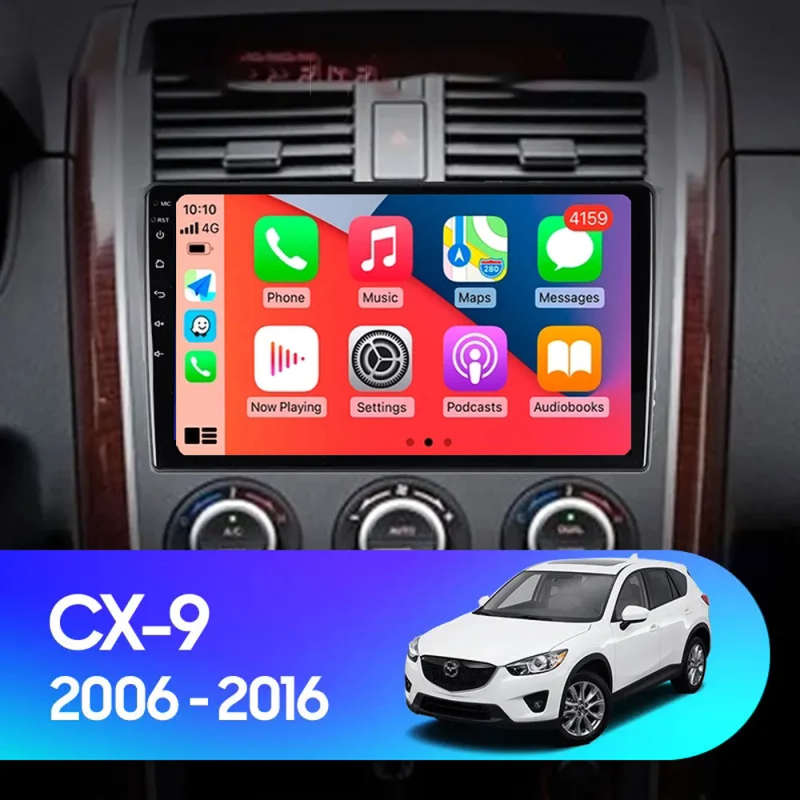 Android 14 Carplay Auto For Mazda CX-9 2007-2015 Car Radio Multimedia Video Player Navigation GPS...