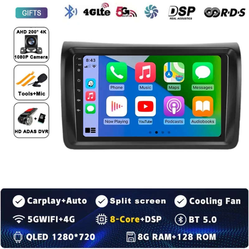 Android 14 Carplay Auto For Nissan NV350 2012-2017 Car Radio Multimedia Video Player Navigation G...
