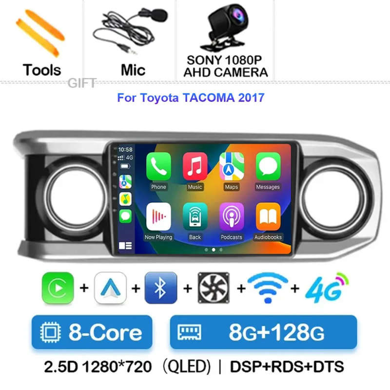Android 14 Carplay Auto For Toyota TACOMA 2017 Car Radio Multimidia Video Player GPS Navigation 2...