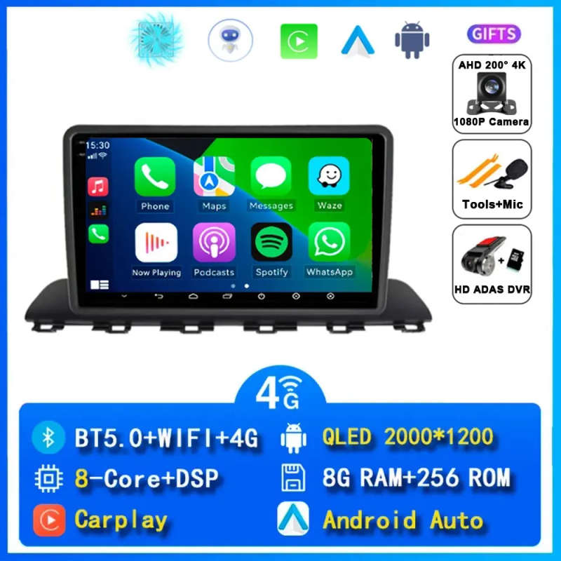 Android 14 Carplay Car Radio For Hyundai HB20 2021 2020 Navigation GPS Multimedia Player wifi+4G ...