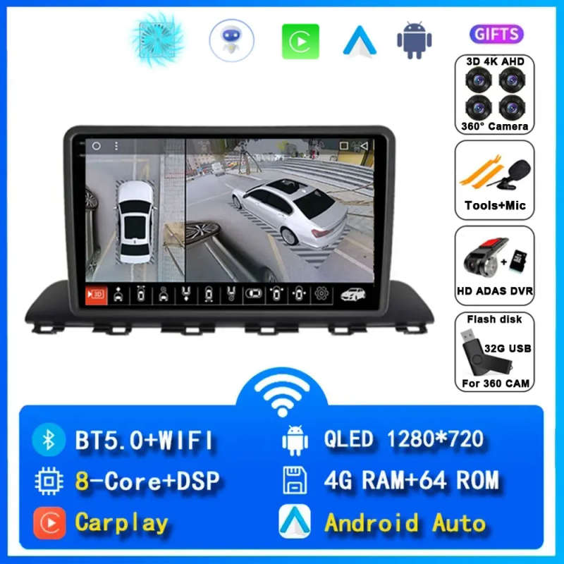 Android 14 Carplay Car Radio For Hyundai HB20 2021 2020 Navigation GPS Multimedia Player wifi+4G ...