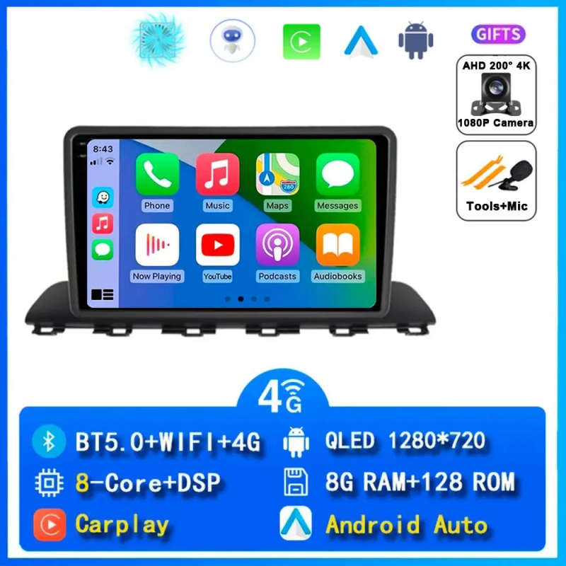 Android 14 Carplay Car Radio For Hyundai HB20 2021 2020 Navigation GPS Multimedia Player wifi+4G ...