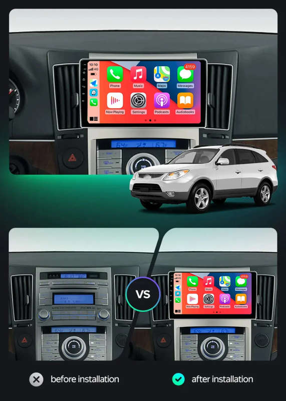 Android 14 Carplay Car Radio For Hyundai Veracruz ix55 2006-2015 Navigation GPS Multimedia Player...