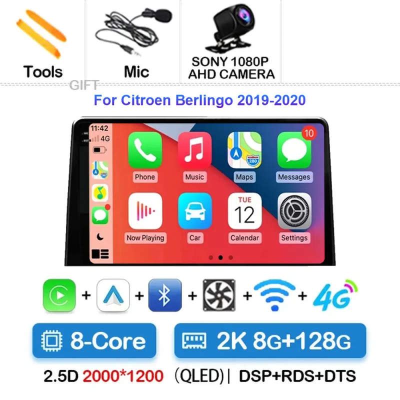 Android 14 Carplay Car Radio For LADA BA3 Granta 2011 - 2017 Navigation Multimedia GPS Player Ste...