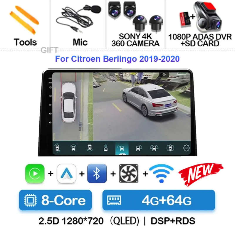 Android 14 Carplay Car Radio For LADA BA3 Granta 2011 - 2017 Navigation Multimedia GPS Player Ste...