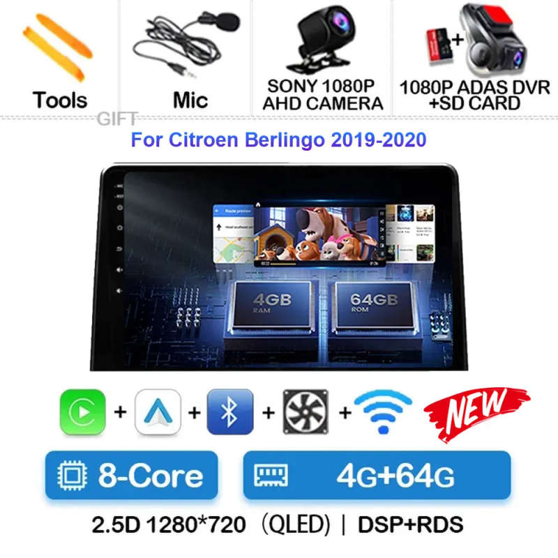 Android 14 Carplay Car Radio For LADA BA3 Granta 2011 - 2017 Navigation Multimedia GPS Player Ste...