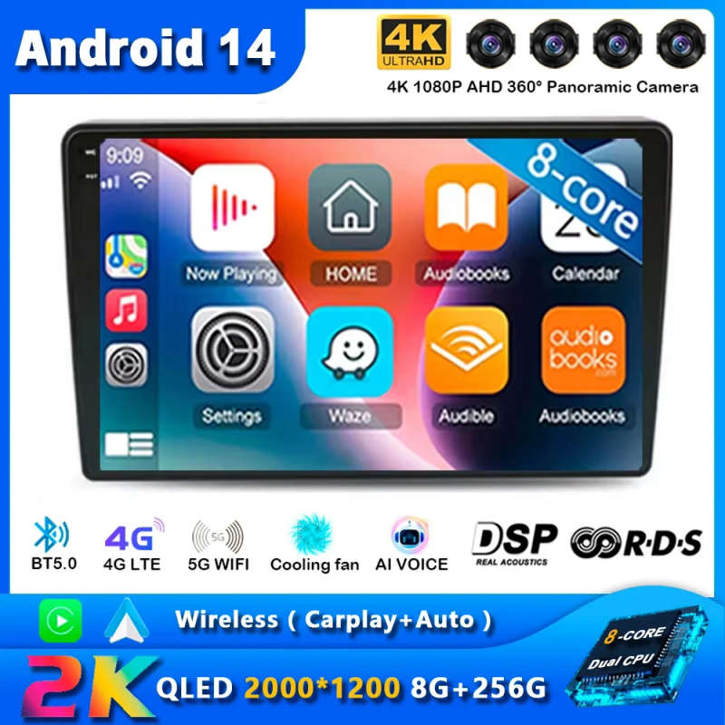Android 14 Carplay Car Radio For LADA BA3 Granta 2011 - 2017 Navigation Multimedia GPS Player Ste...