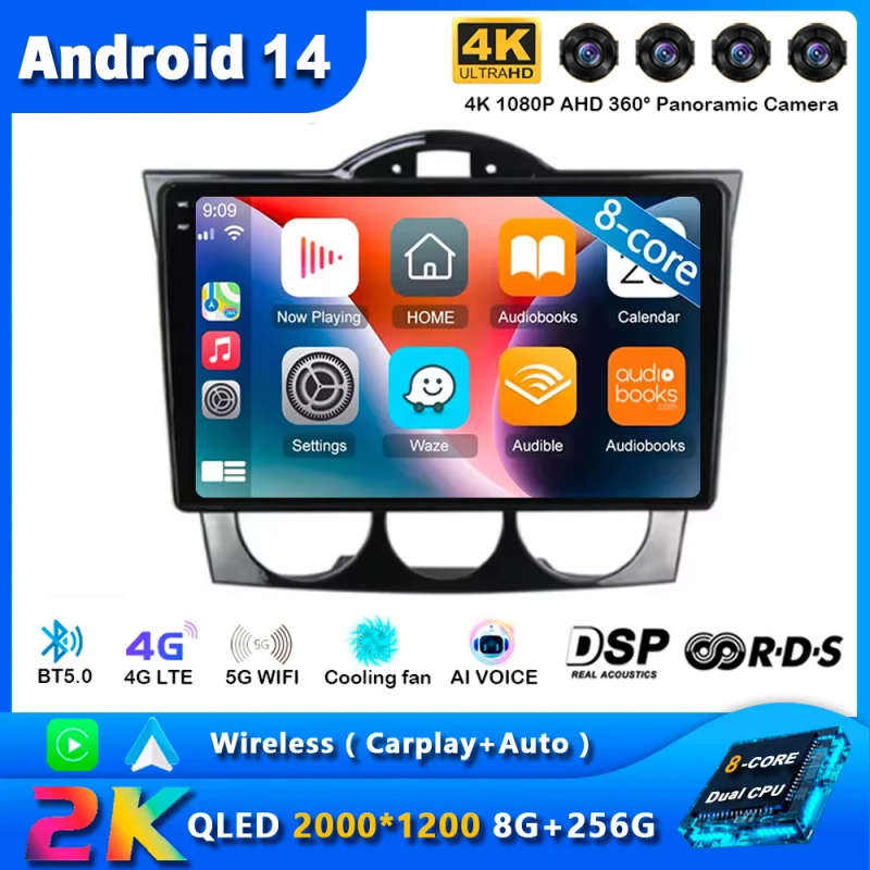 Android 14 Carplay Car Radio For MAZDA RX8 RX-8 2004 2005 2006 2007 2008 Navigation GPS Multimedi...