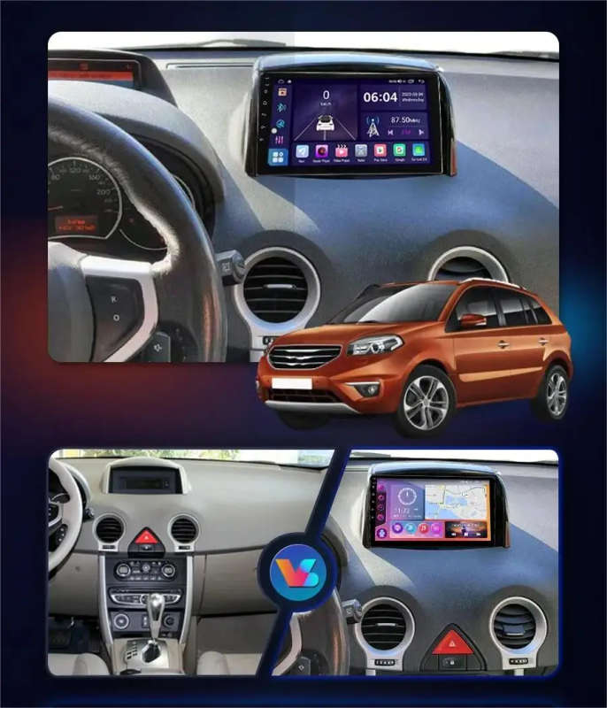 Android 14 Carplay Car Radio For Renault Koleos 2008 - 2016 Navigation Multimedia Player Stereo W...