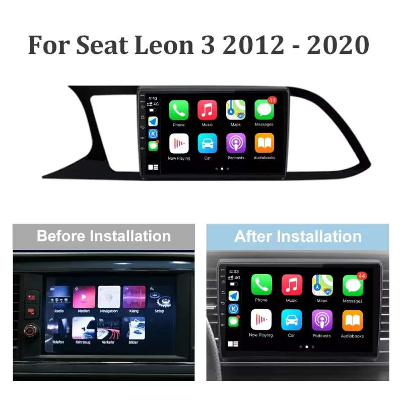 Android 14 Carplay Car Radio For Seat Leon 3 2012 2013 2014 2015 - 2020 Navigation GPS Multimedia...