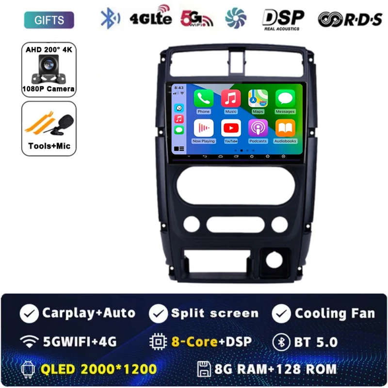 Android 14 Carplay Car Radio For Suzuki Jimny 3 2005 - 2019 Navigation GPS Multimedia Player WiFi...