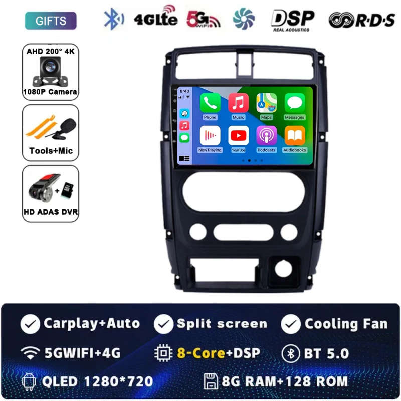 Android 14 Carplay Car Radio For Suzuki Jimny 3 2005 - 2019 Navigation GPS Multimedia Player WiFi...