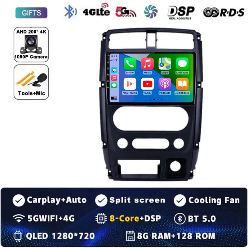 Android 14 Carplay Car Radio For Suzuki Jimny 3 2005 - 2019 Navigation GPS Multimedia Player WiFi...