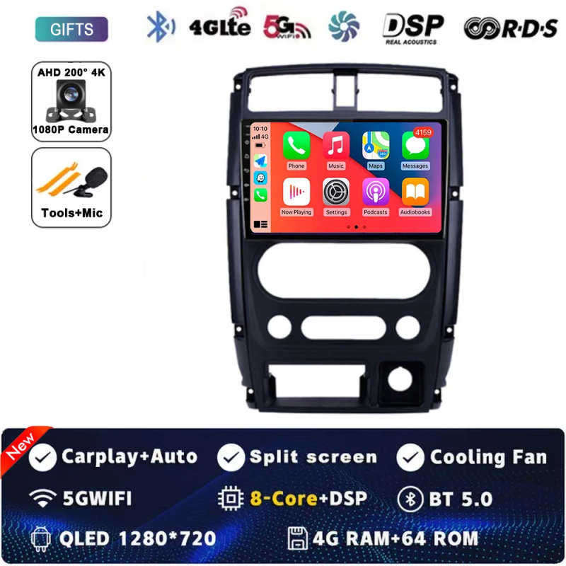 Android 14 Carplay Car Radio For Suzuki Jimny 3 2005 - 2019 Navigation GPS Multimedia Player WiFi...
