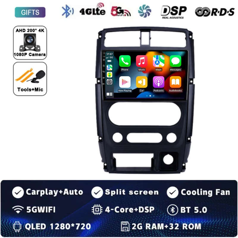 Android 14 Carplay Car Radio For Suzuki Jimny 3 2005 - 2019 Navigation GPS Multimedia Player WiFi...