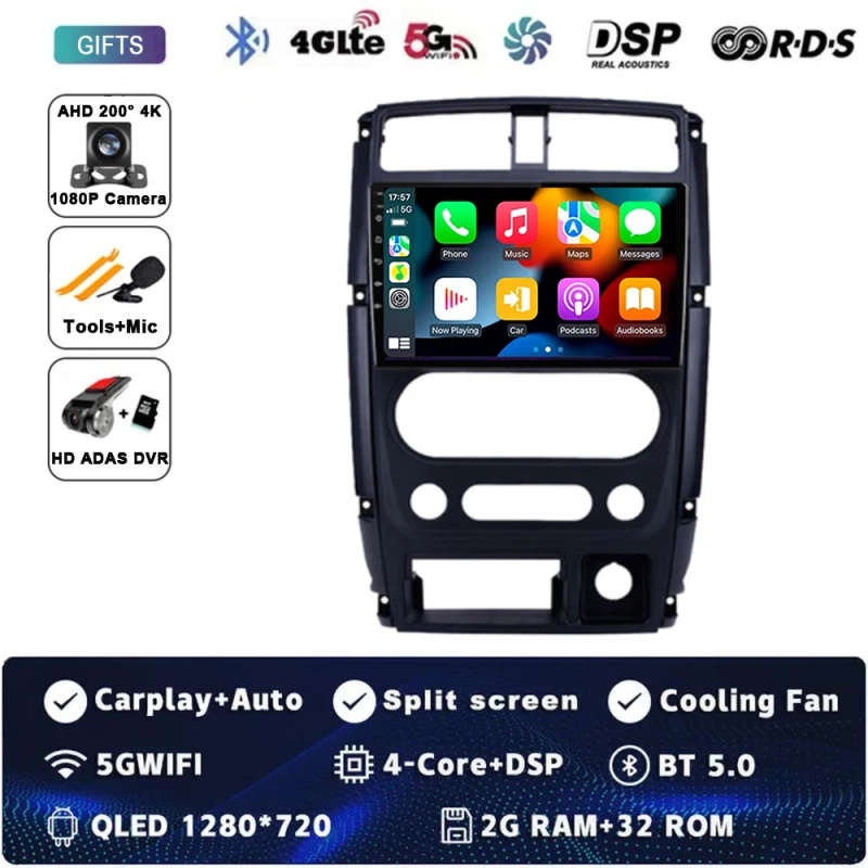 Android 14 Carplay Car Radio For Suzuki Jimny 3 2005 - 2019 Navigation GPS Multimedia Player WiFi...